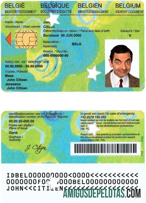 Modelo Bélgica Kids ID